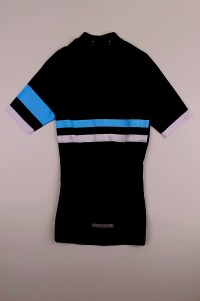 Large-scale custom men's cycling shirts fashion design striped zipper cycling shirts cycling shirts store SKCSCP012 front view